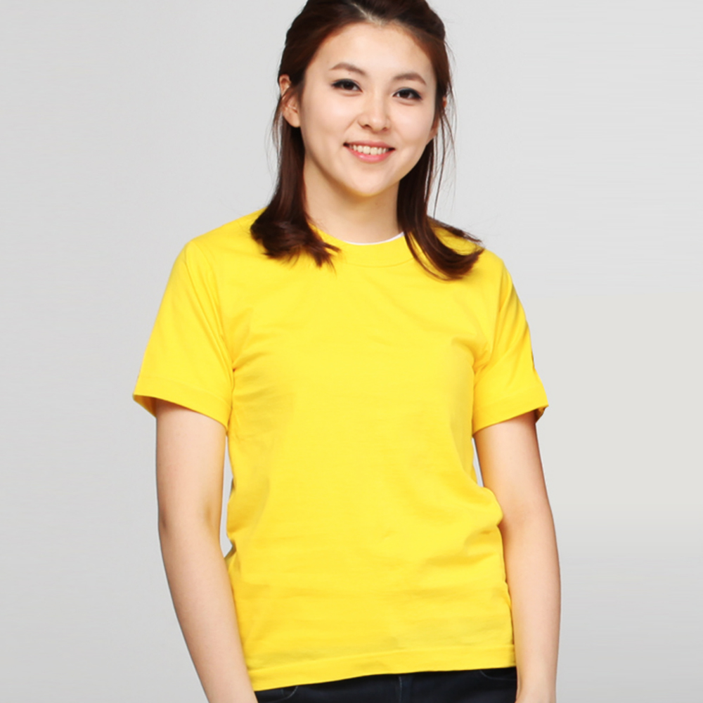 면30수 라운드 티셔츠 (노랑)