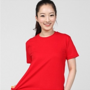 면30수 라운드 티셔츠(빨강)